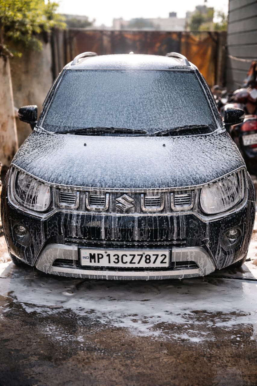 Foam car wash service in Ujjain at doorstep