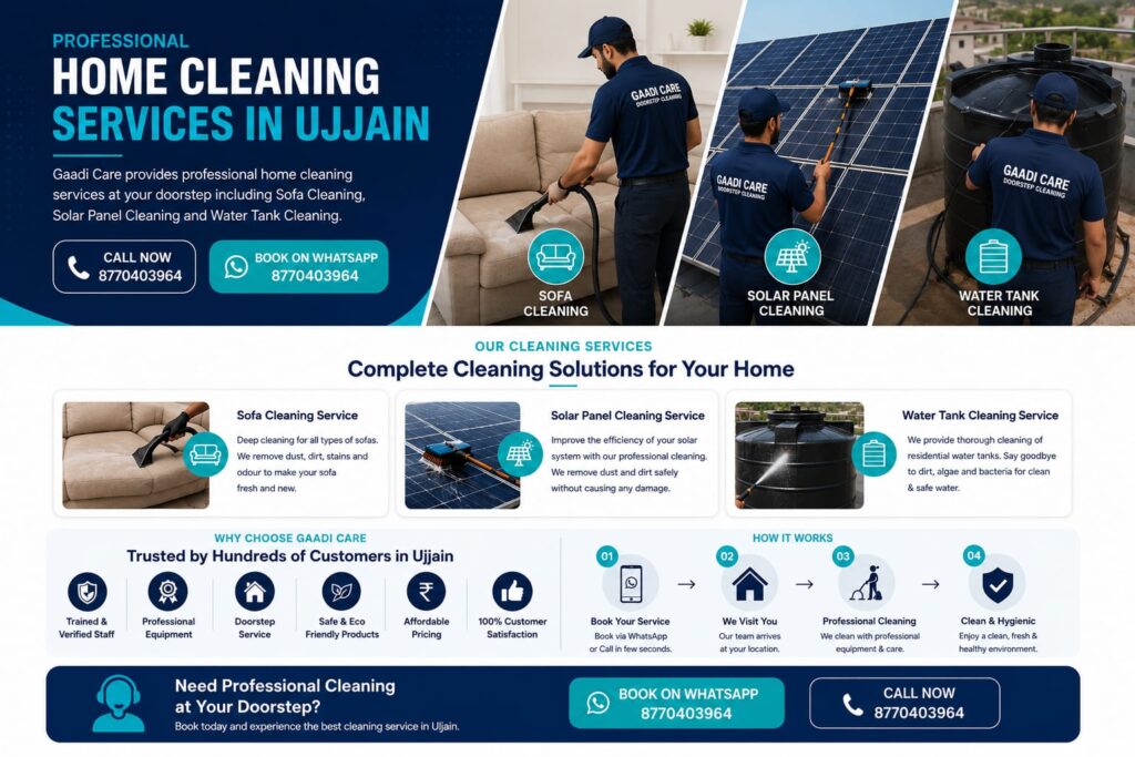Professional car cleaning services in Ujjain - Gaadi Care